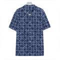 Shibori Floral Pattern Print Hawaiian Shirt