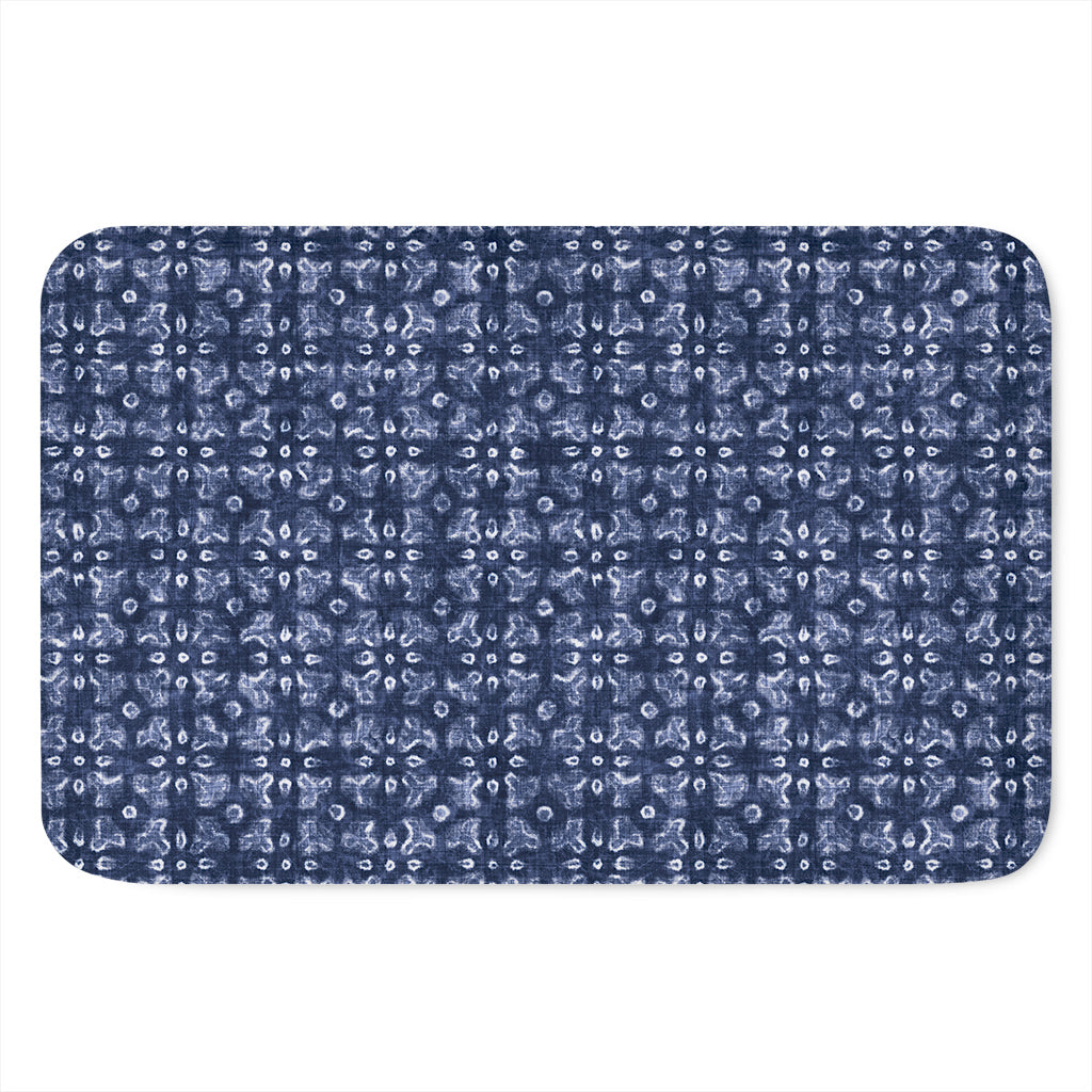 Shibori Floral Pattern Print Indoor Door Mat