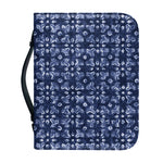 Shibori Floral Pattern Print Leather Bible Cover