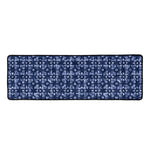 Shibori Floral Pattern Print Long Kitchen Mat