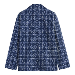 Shibori Floral Pattern Print Men's Blazer