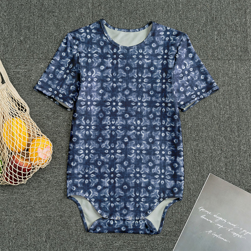 Shibori Floral Pattern Print Men's Bodysuit
