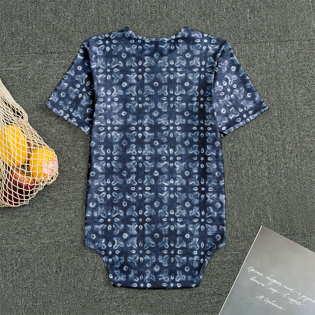 Shibori Floral Pattern Print Men's Bodysuit