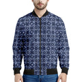 Shibori Floral Pattern Print Men's Bomber Jacket