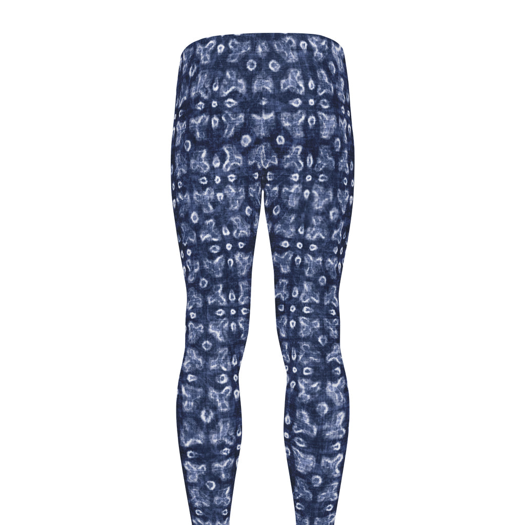 Shibori Floral Pattern Print Men's leggings
