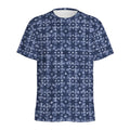Shibori Floral Pattern Print Men's Athletic T-Shirt