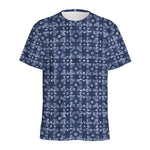 Shibori Floral Pattern Print Men's Sports T-Shirt