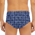 Shibori Floral Pattern Print Men's Triangle Swim Briefs