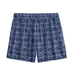 Shibori Floral Pattern Print Mesh Shorts