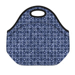 Shibori Floral Pattern Print Neoprene Lunch Bag