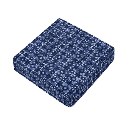 Shibori Floral Pattern Print Outdoor Seat Cushion Cover