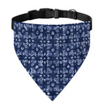 Shibori Floral Pattern Print Over The Collar Dog Bandana