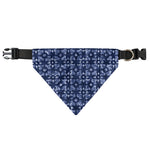 Shibori Floral Pattern Print Over The Collar Dog Bandana