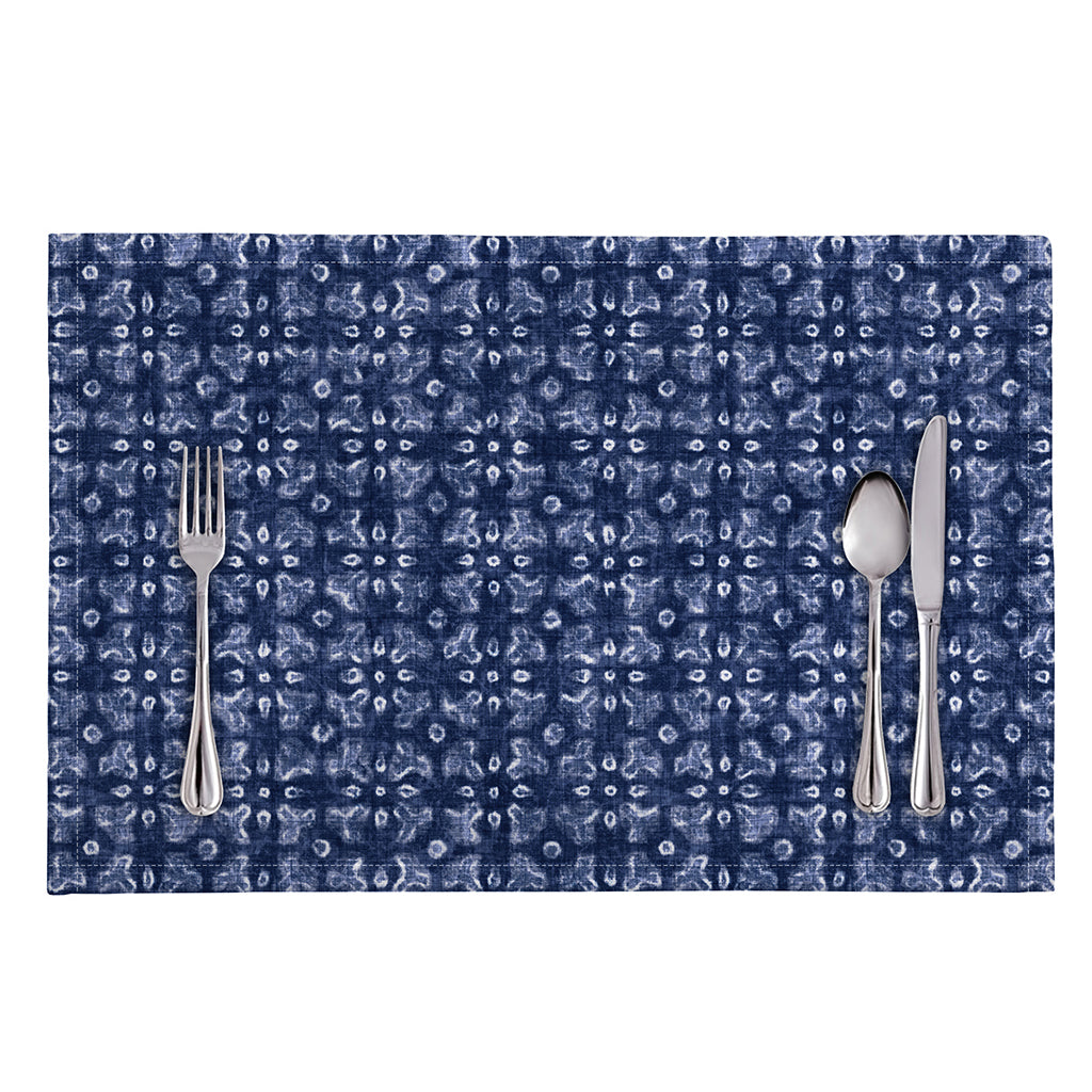 Shibori Floral Pattern Print Placemat