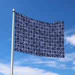 Shibori Floral Pattern Print Polyester Flag