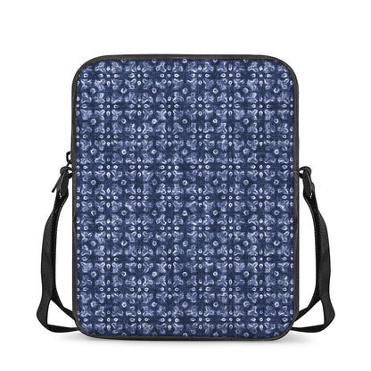 Shibori Floral Pattern Print Rectangular Crossbody Bag