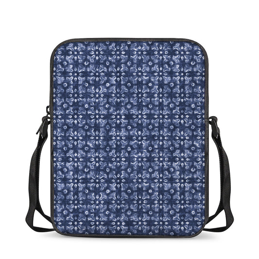 Shibori Floral Pattern Print Rectangular Crossbody Bag