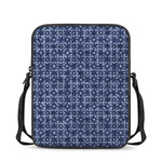 Shibori Floral Pattern Print Rectangular Crossbody Bag