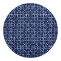 Shibori Floral Pattern Print Round Blanket