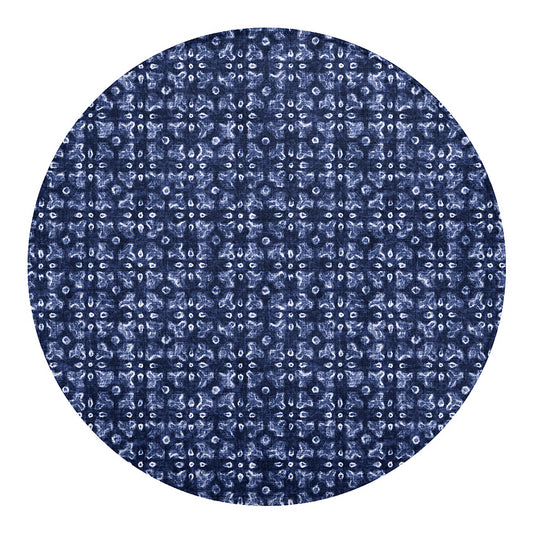 Shibori Floral Pattern Print Round Blanket