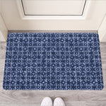 Shibori Floral Pattern Print Rubber Doormat