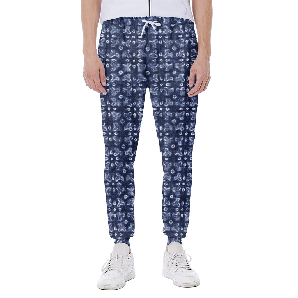 Shibori Floral Pattern Print Scuba Joggers
