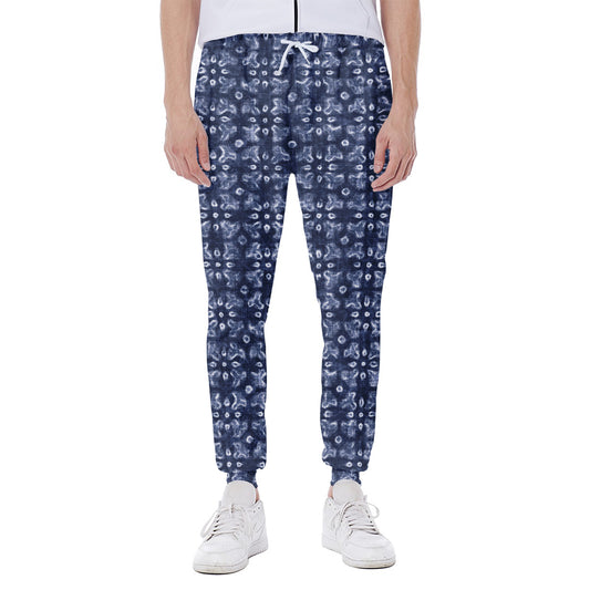 Shibori Floral Pattern Print Scuba Joggers