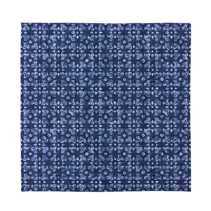 Shibori Floral Pattern Print Silk Bandana