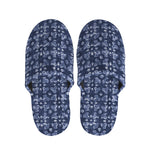 Shibori Floral Pattern Print Slippers