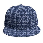 Shibori Floral Pattern Print Snapback Cap