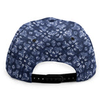 Shibori Floral Pattern Print Snapback Cap