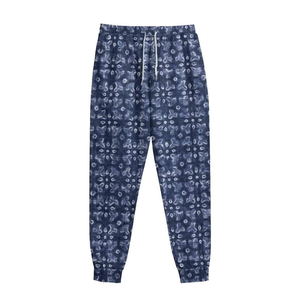 Shibori Floral Pattern Print Sweatpants