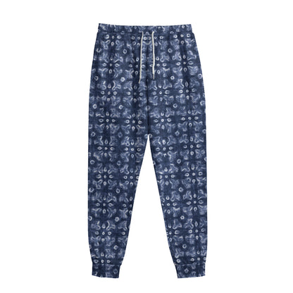 Shibori Floral Pattern Print Sweatpants