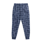 Shibori Floral Pattern Print Sweatpants