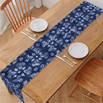 Shibori Floral Pattern Print Table Runner