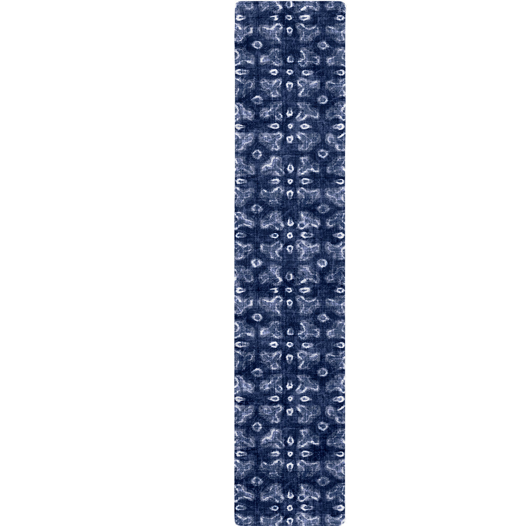 Shibori Floral Pattern Print Table Runner