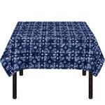Shibori Floral Pattern Print Tablecloth