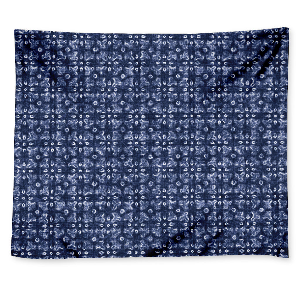 Shibori Floral Pattern Print Tapestry