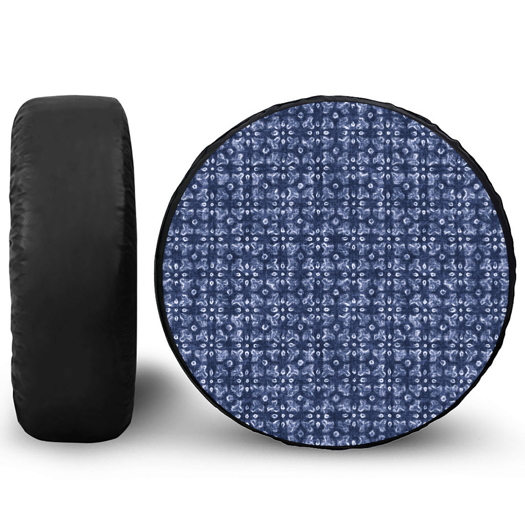 Shibori Floral Pattern Print Tire Cover