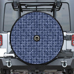 Shibori Floral Pattern Print Tire Cover With Camera Hole