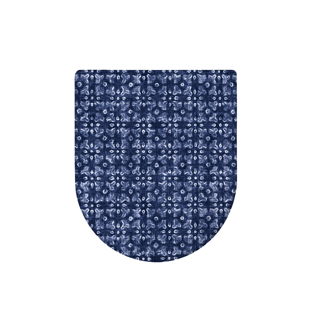 Shibori Floral Pattern Print Toilet Lid Cover