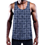 Shibori Floral Pattern Print Training Tank Top