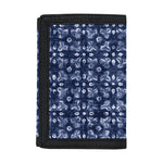 Shibori Floral Pattern Print Trifold Wallet
