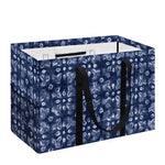 Shibori Floral Pattern Print Utility Tote Bag