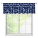 Shibori Floral Pattern Print Window Valance