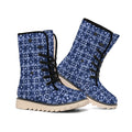Shibori Floral Pattern Print Winter Boots