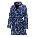 Shibori Floral Pattern Print Women's Bathrobe