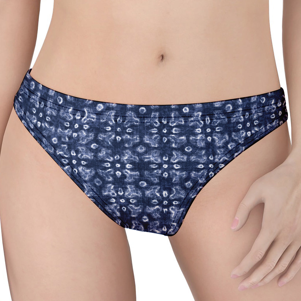 Shibori Floral Pattern Print Women's Thong