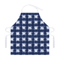 Shibori Grid Pattern Print Adjustable Apron