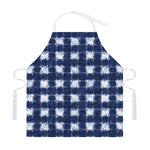 Shibori Grid Pattern Print Adjustable Apron